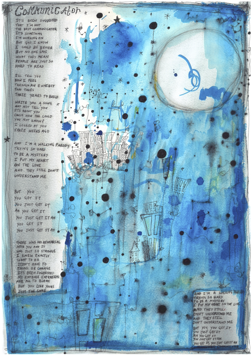Communicator Lyric sheet ART PRINT